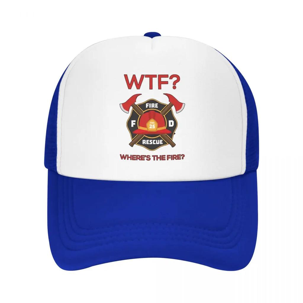 Custom Funny Firefighter Baseball Cap Unisex Women Adjustable Fire Rescue FireUnisex Trucker Hat Streetwear Snapback Caps