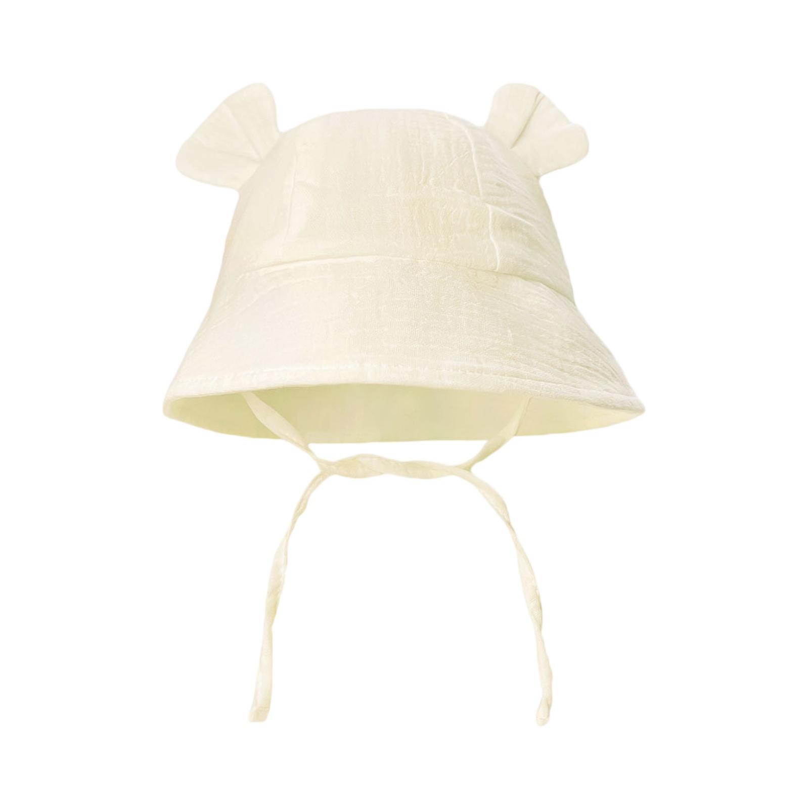

Kids Baby Sun Hat - Color Brimmed Cap One Size бежевий