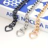2Pcs Heart Shape Purse Chain Strap Extender for Accessory Charms, Lengthen Crossbody Shoulder Handbags Strap.