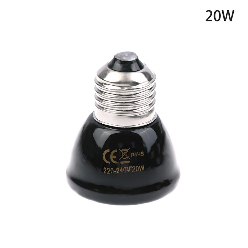 

1 шт. 220-240 В Лампа инфракрасного обогрева Черная керамическая E27 Обогревательная лампа для питомцев Брудер Цыплята Черепаха Ящерица Рептилия Свет 20-80 Вт 20W