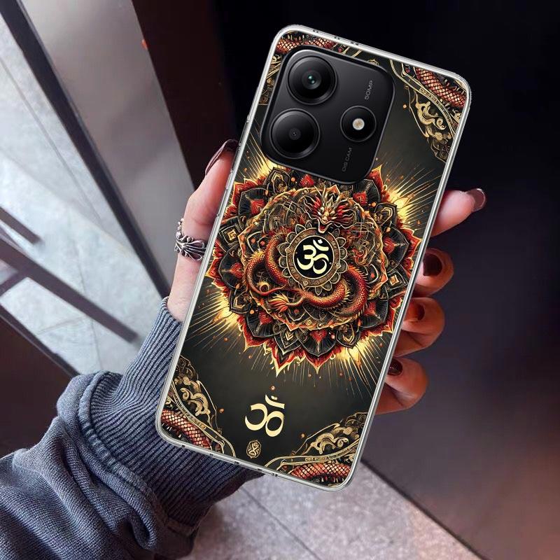 Mandala Chakra Insist Yoga Phone Case For Xiaomi Redmi Note 10 11 12 13 14 15 Pro Plus 11S 12S 14S 11T 11E 10S Soft TPU Back Cov