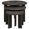Nesting Coffee Tables Set 3 Pcs White Solid Mango Wood
