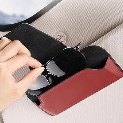 Univerzální držák slunečních brýlí do auta Pouzdro Magnetické upevnění Brýle Uskladnění Auto sluneční clona Krabička na brýle Držák na sluneční brýle