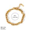 Minimalist New Arrival 18K Gold Plated Bracelets Geometric Stainless Steel Chain Bracelets Jewelry Gift for Women