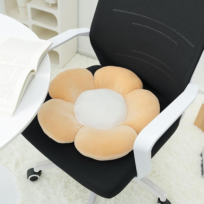 Modern Minimalist Flower Pattern Plush Cushion For Living Room Decor And Bedside Comfort
