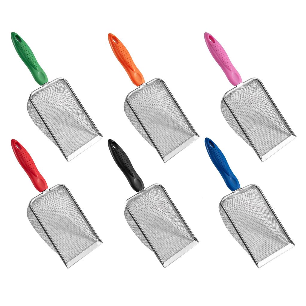 Pack of 2 Garden Soil Sieve Sand Soil Compost Sieve with Handle Garden Sieve Compost Sieve Soil Sieve Potting Shovel