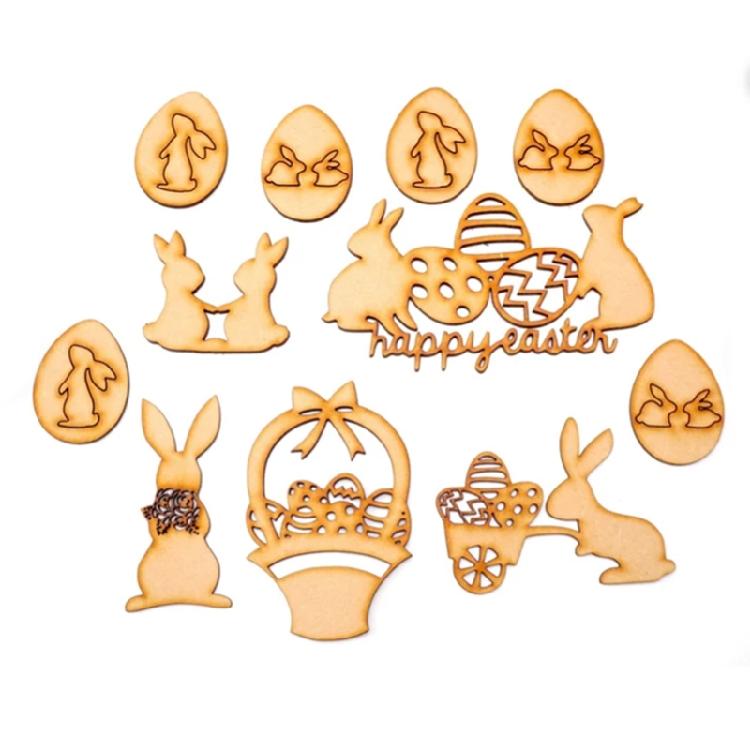 Easter Eggs Rabbit Cutting Dies Carbon Steel Die Cut Templates Metal Embossing Stencils for Scrapbooking Card Making