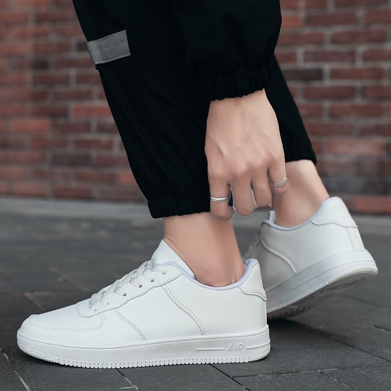 Sub-extra large size casual flat skateboard shoes autumn leather sports number