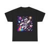 Unisex Adult T Shirt Happy Sloth Astronaut Vintage Style Art