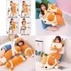 Long Corgi Plush Toys Throw Pillow Cushion Soft Stuffed Animal Doll For Xmas Birthday Gift