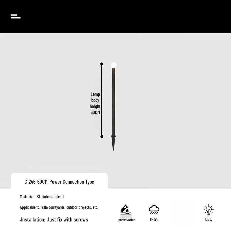 Stainless Steel Solar Garden Landscape Light