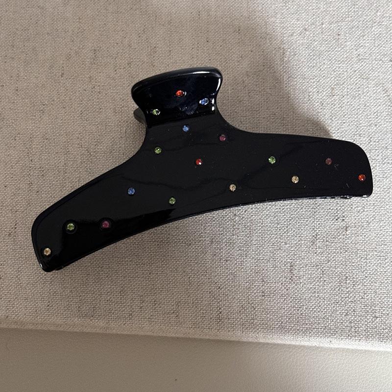 Neu Angekommen Einfache Doppelseitige Bunte Strasssteine Eingelegte Essigsäure Haarspange Haargummi Seitenclip Haarschmuck