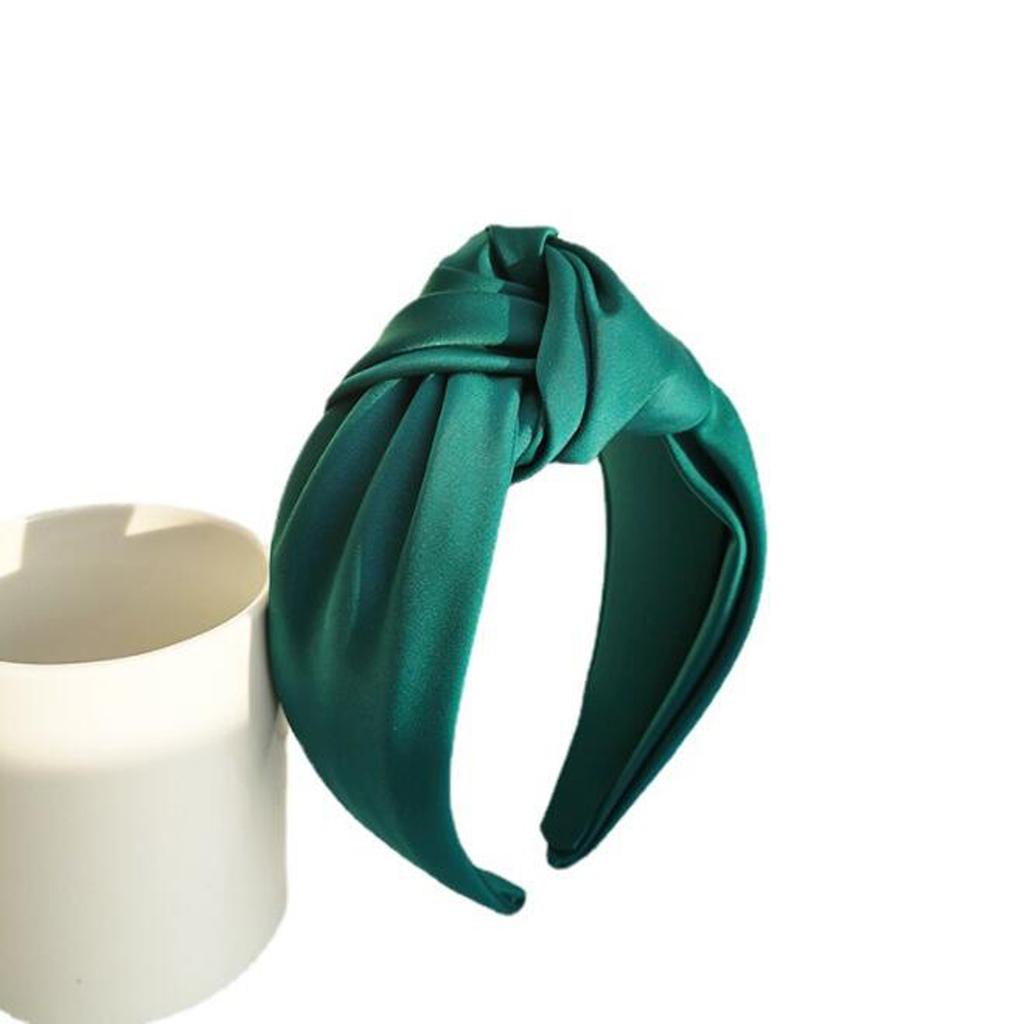 PROLY New Fashion Women Headband Adult Wide Side Solid Color Hairband Center Knot Turban Casual Hair Accessories