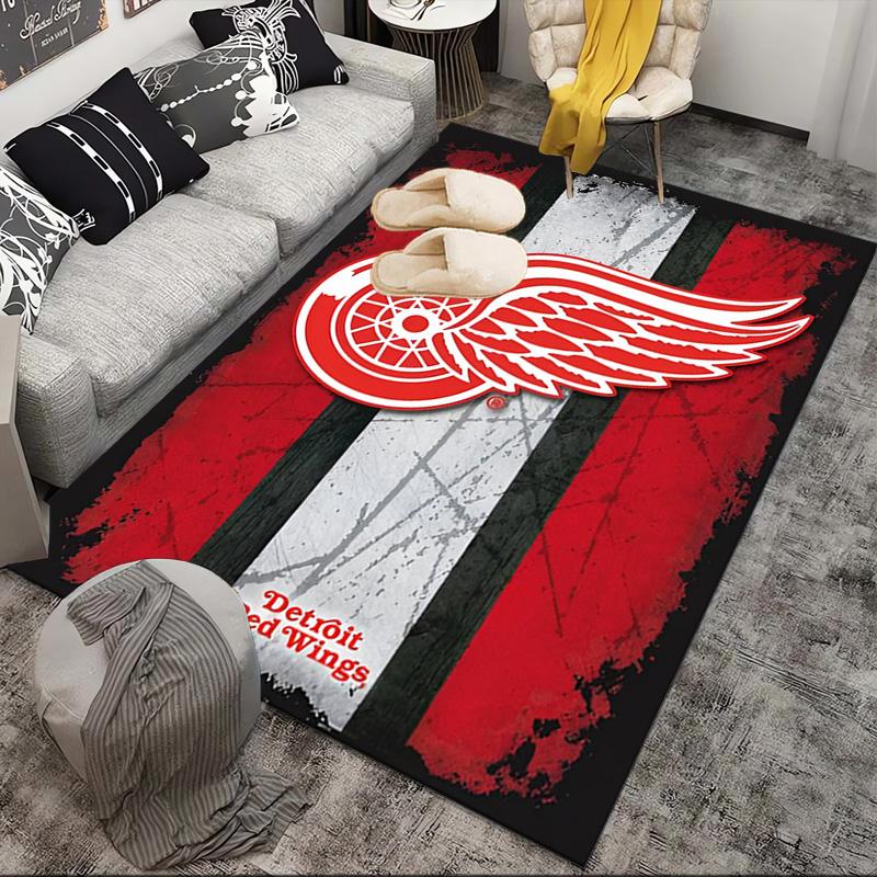 Red Wings Logo Area Rug Suitable for Indoor And Outdoor,Carpets for Kitchens, Homes, Offices, Living Rooms,Home Decor,Christmas Gift