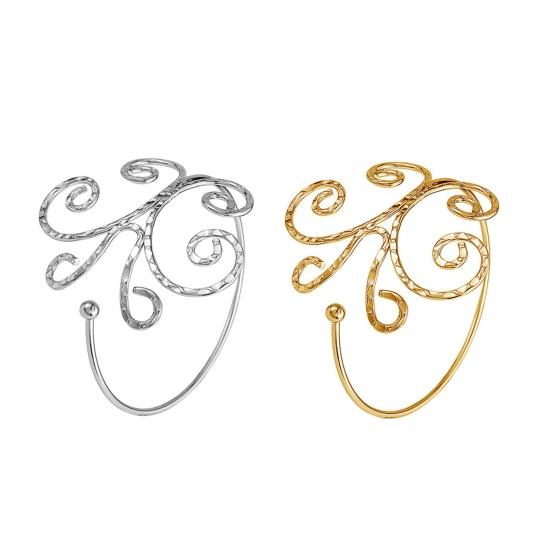 Bracelet Arm Chain Bright Color Glossy Hollow-Out Geometric Pattern Arm Cuff Bangle Body Bracelet