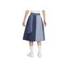 New Nike Sportswear Collection Embroidered Mid-Length Skirt Blue DX2576-493