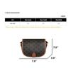 Celine Borsa a Sella Monogramma Folco Tracolla Regolabile Pelle Sintetica Rivestita e Pelle di Vacchetta Donna Tracolla Marrone 191502BZJ-04LU