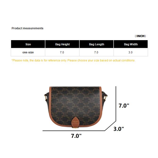 Celine Borsa a Sella Monogramma Folco Tracolla Regolabile Pelle Sintetica Rivestita e Pelle di Vacchetta Donna Tracolla Marrone 191502BZJ-04LU