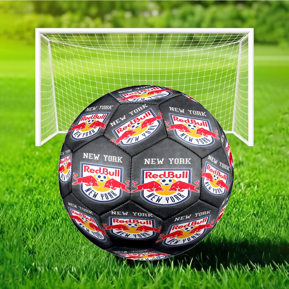 New York Red Bulls Crest Soccer Ball Size 5 Soccer Ball, Machine-stitched, Soft and Comfortable, Suitable for Training and Matches Fan Gift