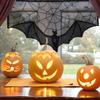 Reusable Halloween Lace Curtain Black Gothic Bat Tablecloth Halloween Bat Door Curtain  Home Decor