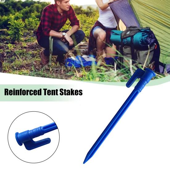 Yousheng 10Pcs Camping Tent Stake Heavy Duty Multi-functional Outdoor Garden Yard Patio Lawn Tarp Canopy Windproof Ground Spike Tent Peg