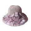 New color rubber bucket hat mesh flower UV protection beach hat women's summer eaves sun hat