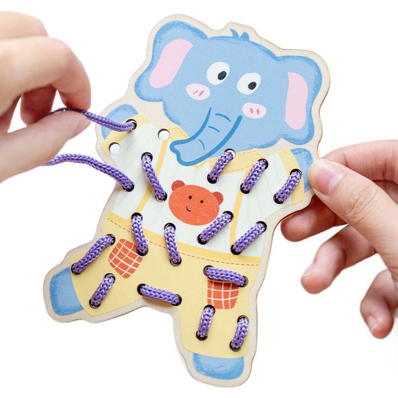 Toddler Fine Motor Skills Animal Threading and Beading Toy