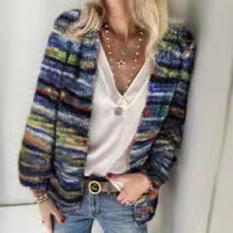 

Весенние свитера, вязаные кардиганы, тонкие куртки, свободные куртки для женщин XXXL синий