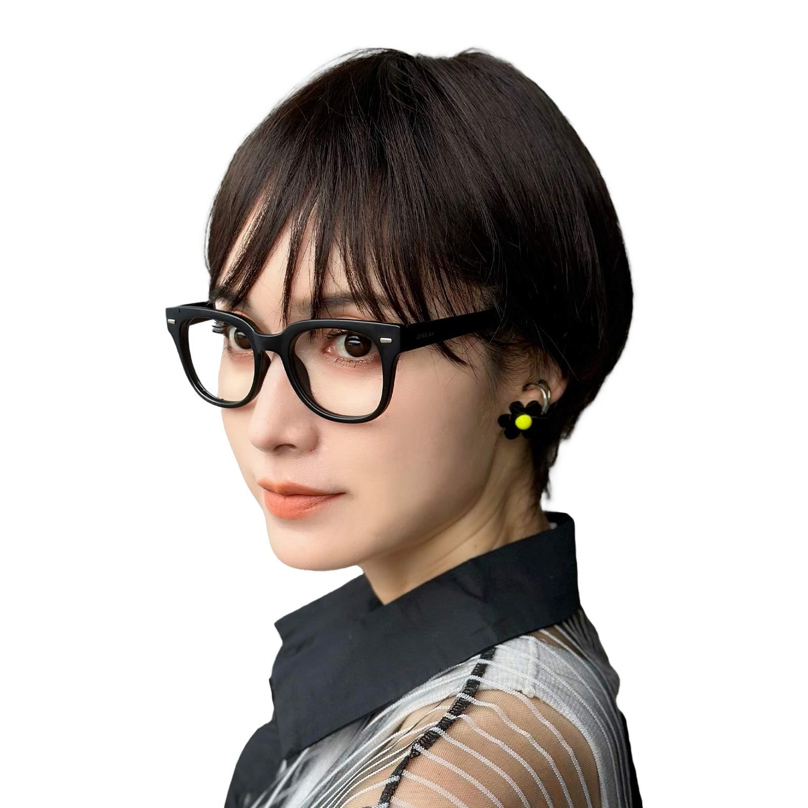 

Human Hair Mix Wig Short Layered Short Mash Full Wig Bob Wig Daily Wig Medical Wig Natural Stylish IUH30SSX01 Brown Almost (I Genki) Women s Mrs. (N2