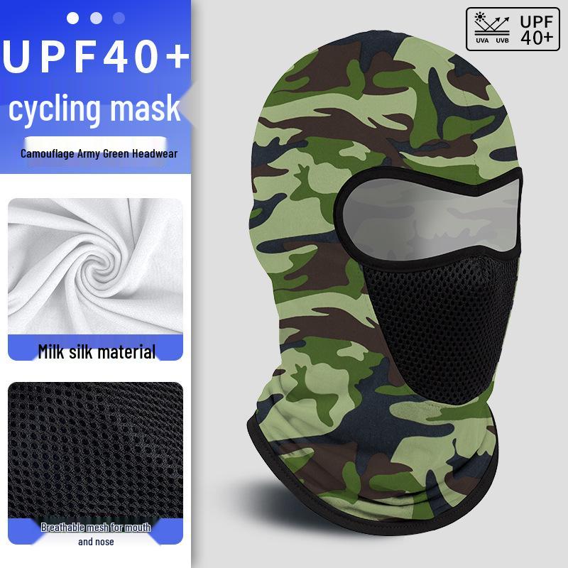 Herren Eis-Seide Vollgesichts-Motorrad-Sportmaske - Winddicht & Sonnenschutz Halsbekleidung