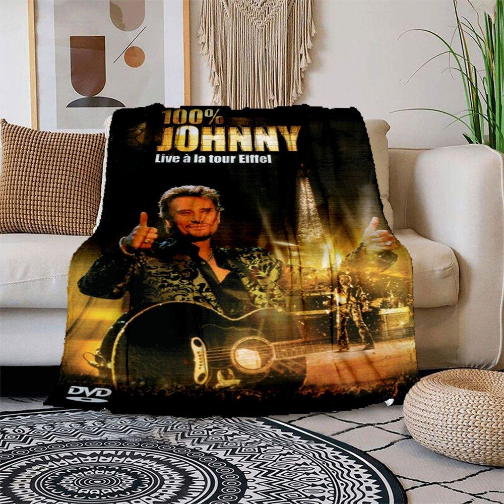 

Johnny Hallyday - Live à la Tour Eiffel DVDBlanket Flannel Throw Blanket for Sofa, Bed, Travel, Camping, Office, Couch, Chair, And Bed Gift 150x180cm