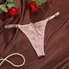 Low Waist Adjustable Strap Thong Panties with Bow Detail Lightweight Breathable Fabric Women's Underwear Intimate Apparel