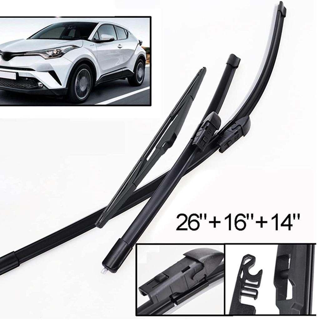 Suitable for Toyota C-HR CHR 2016 2017 2018 2019 2020, Wiper set, Front and rear gears