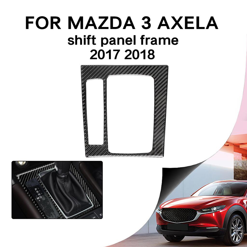 Carbon Fiber Car Console Gear Shift Panel Frame Cover Moulding Trim For Mazda 3 Axela 2017 2018 Accesorios Para Vehículos