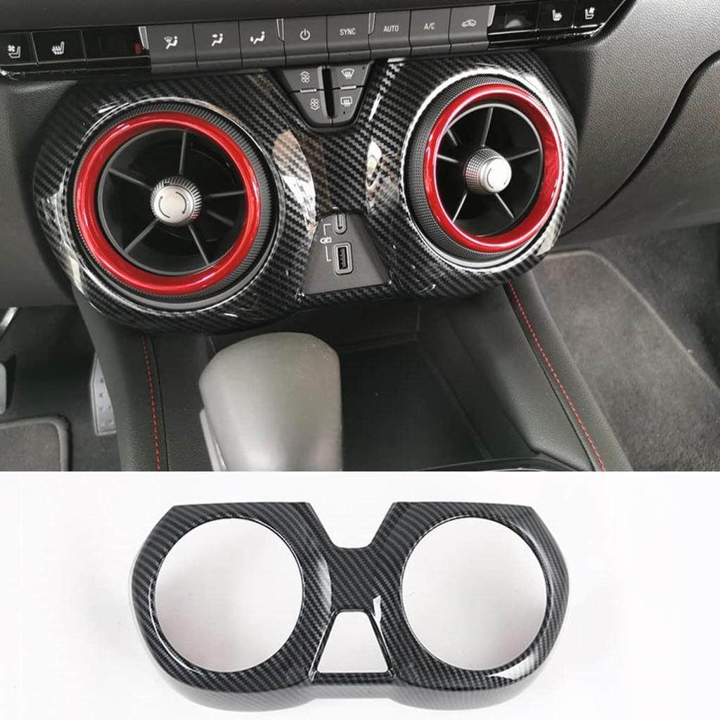 Center Console Air Condition A/C Switch Button Vent Outlet Cover Trim Car Accessories Interior Decoration Carbon Fiber for Chevrolet Blazer 2020 2021