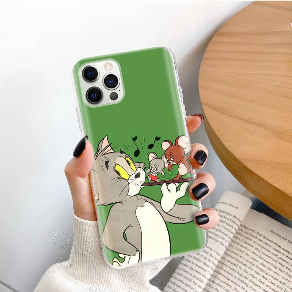Transparent Case for Samsung A04 A14 A23 M33 M53 Realme 10 9 C35 C55 VIVO X80 Infinix Hot 30 Note 11 Tecno Spark 8P Pro C-45 Tom and Jerry