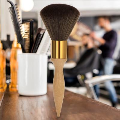 Holzgriff Friseur Professionell Weiche Bürste Antistatisch Nacken Gesicht Staubwischer Staubentfernung Reinigungsbürste Haarschnitt Make-up