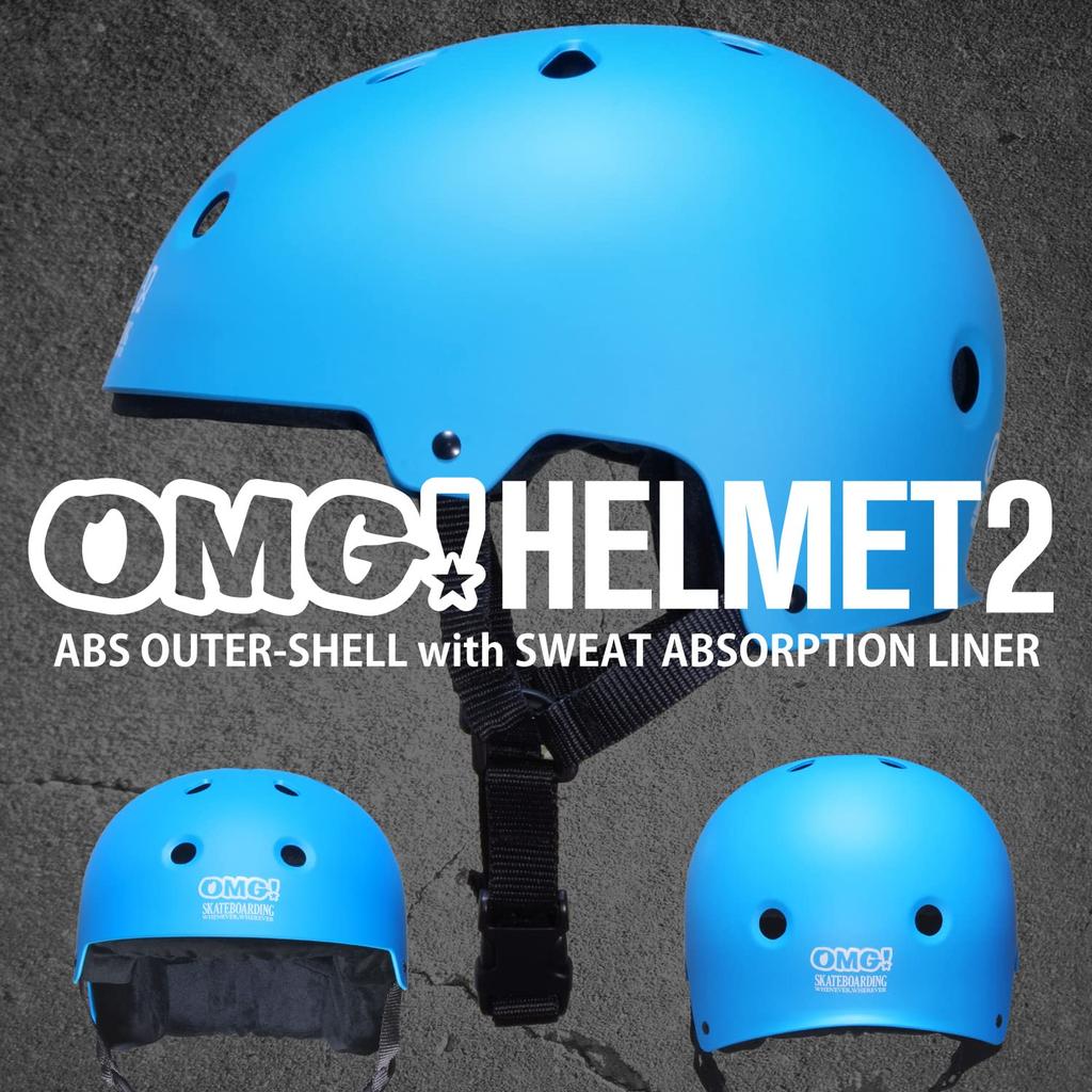 SKATEBOARD HELMET2 Size for and Snowboards OMG! Kids' Helmet, Black, XS, Skateboards, Snowboards,