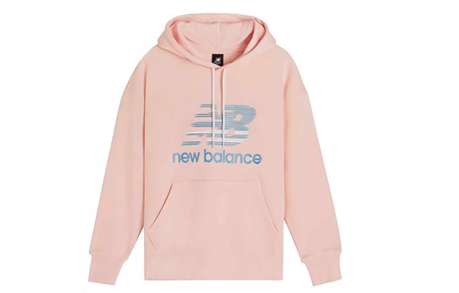 New Balance Sweatshirts Women s Pink Hooded Moderate Regular AWT01880PSA M