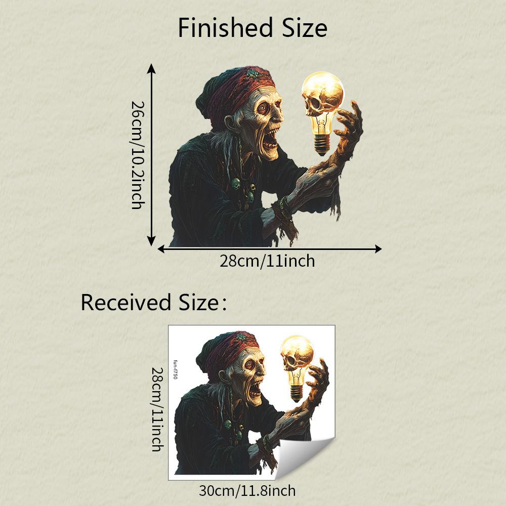 Halloween Horreur Zombie Balcon Vitrine en Verre Décoration de Fête à la Maison Autocollants de Fenêtre Statiques Vente en Gros