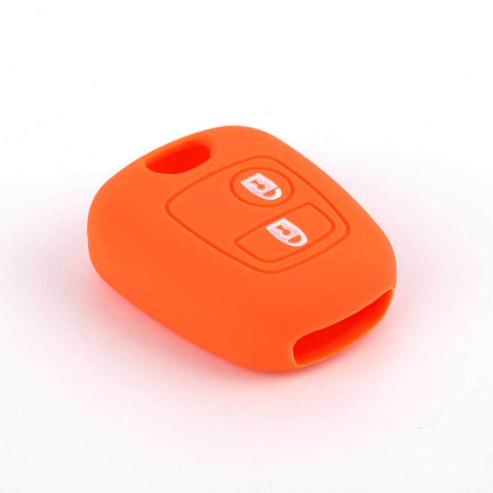 Suitable for Peugeot 206 Straight 2-button Silicone Key Cover Citroen Key Bag Citroen Picasso Remote Control Cover