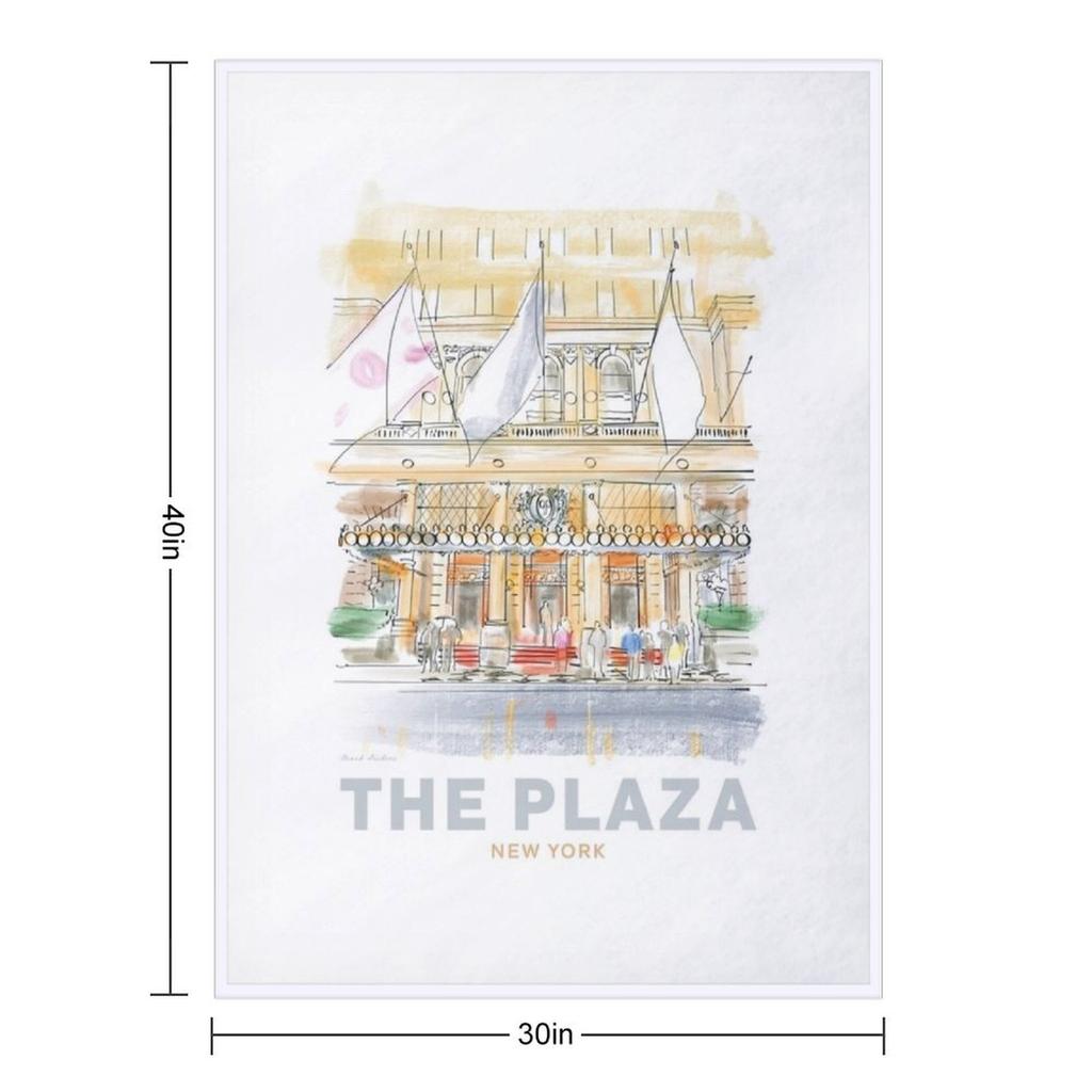 The Plaza Hotel New York Throw Blanket Large Travel Blankets For Sofas Luxury Throw Blankets