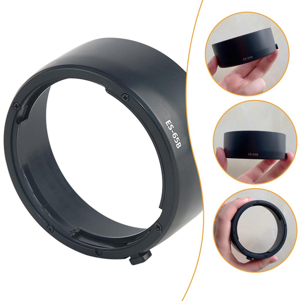 Durability ES65B Camera Lens Hood Camera Lens Shade for RF50mm F1.8STM Easy Install Improves Image Quality Photography