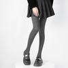 Kave1 Paio Collant Lavorati a Maglia da Donna Autunno Inverno Elastici Neri Calze Stile Giapponese Jk Vita Alta Vintage a Rombi a Strisce