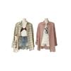 Women's American Retro Plaid Long-Sleeve Cotton-Linen Shirt Jacket