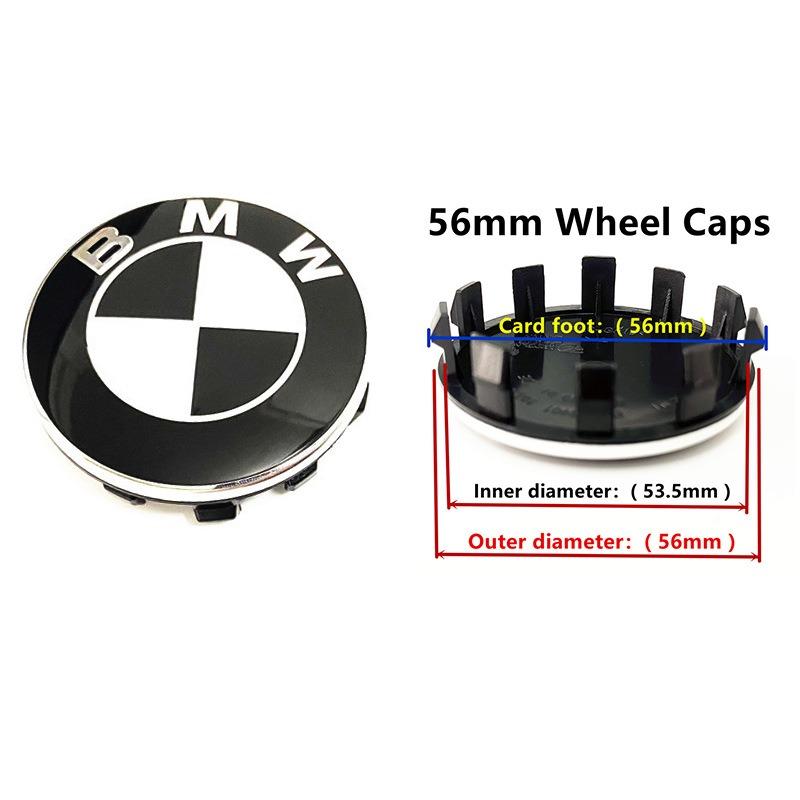 For BMW M Car Black White BMW Logo Front Hood Emblem 82mm Rear Badge 74mm Wheel Hub Cap 56mm steering wheel sticker 45mm Accessories CVA3