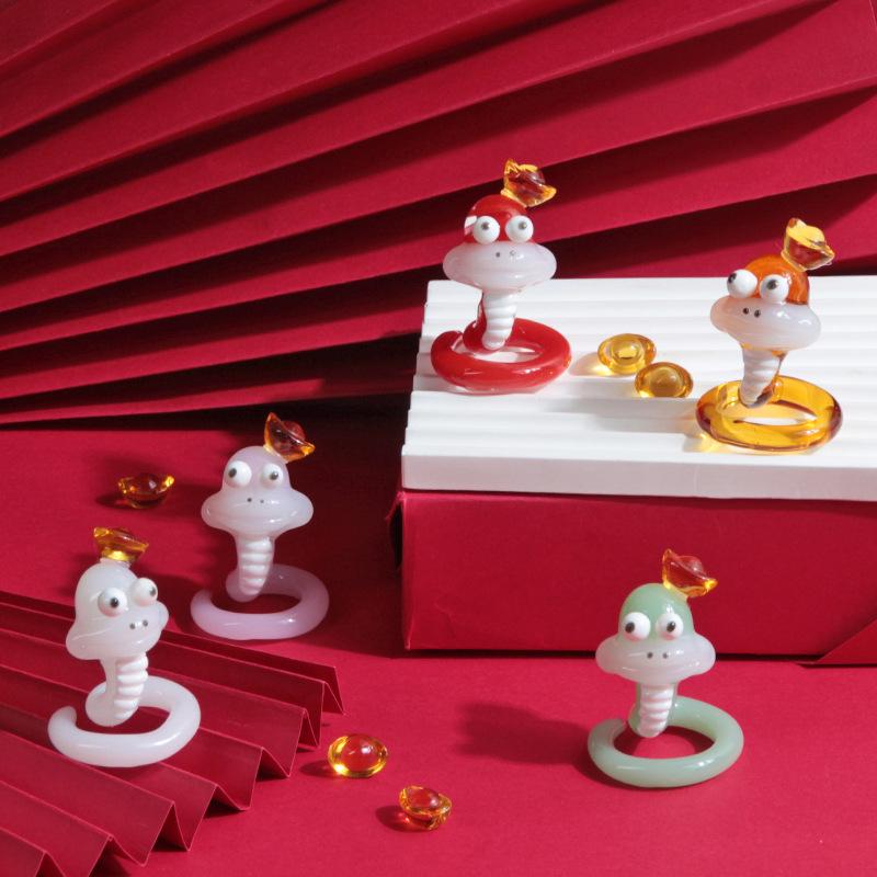 2025 Year of the Snake Glass Ornaments: Creative New Year Decorations and Gifts