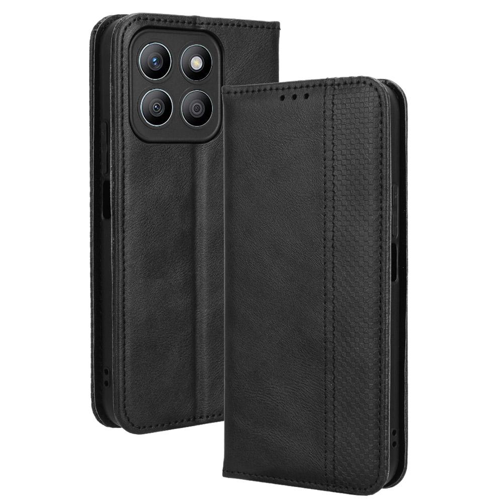 Leather Flip Cases For Honor X8C Leather Case [Flip Vintage Leather] Wallet Shockproof Durable Retro Flip Covers