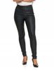 Women's Skinny Pants High Waisted Made of Eco-Leather Elegant MORAJ 36 Black