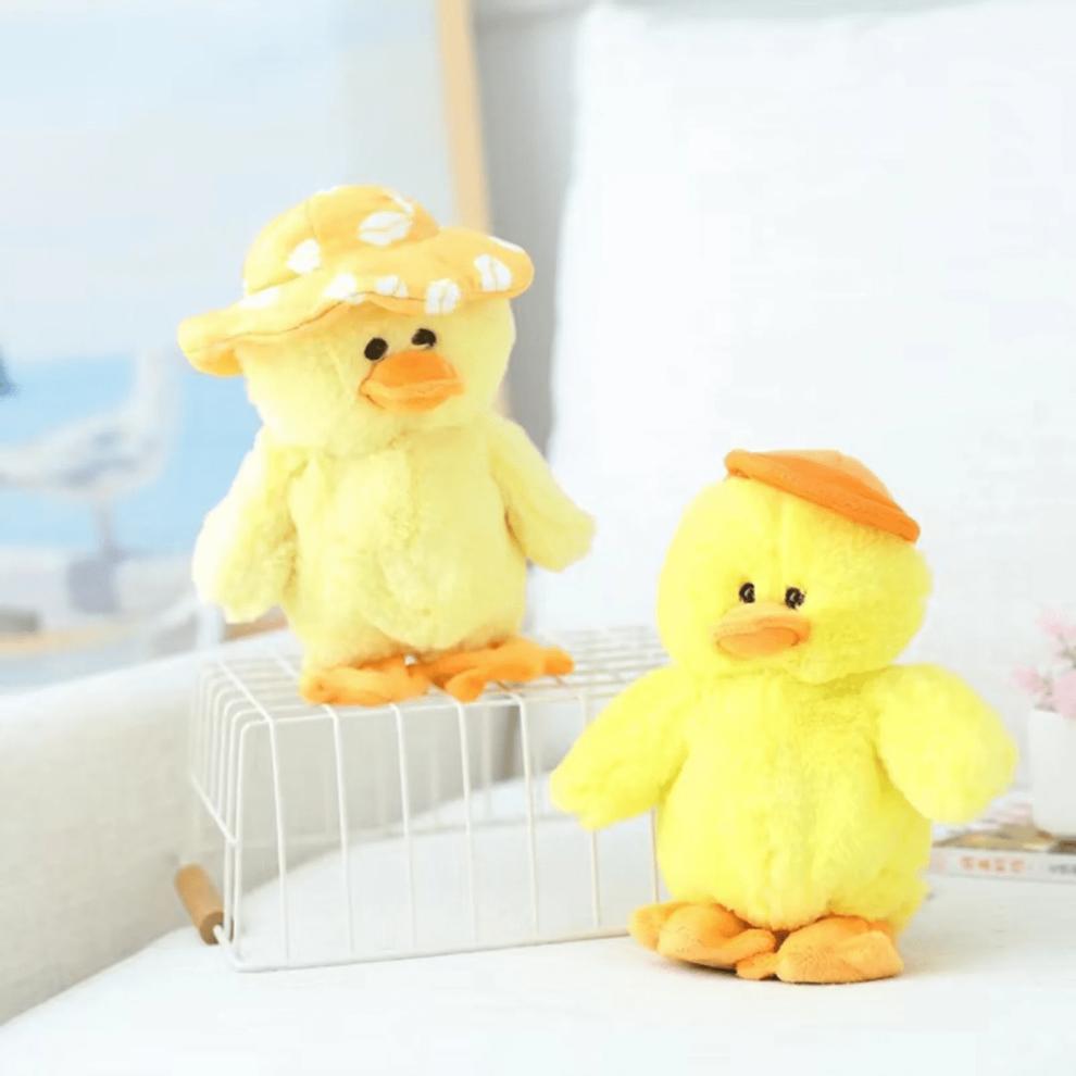 Talking Singing Duck Toy Repeats What You Say Walking Duckling Electric Interactive Animated Toy Speaking Plush Buddy Gifts for Toddlers, Yellow, 8''